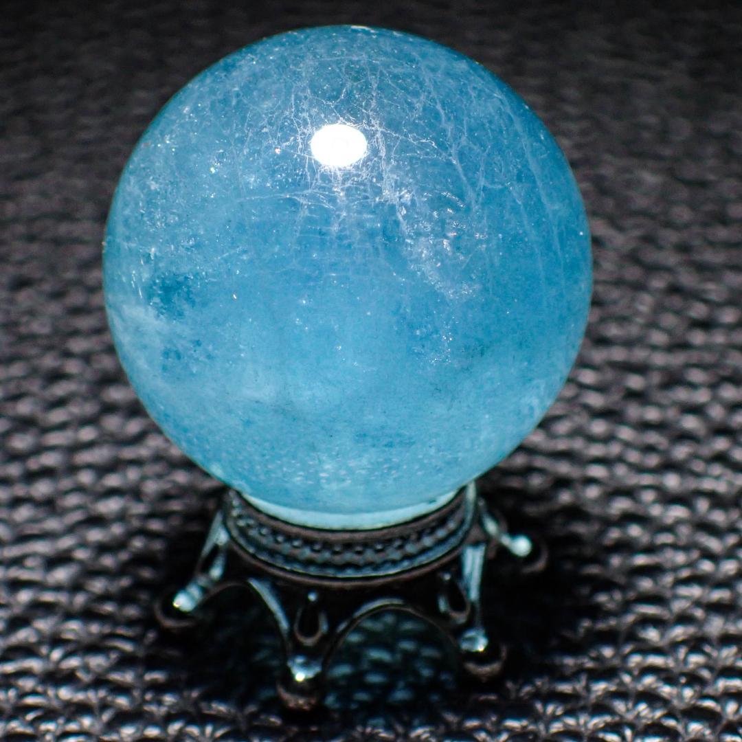 アクアマリン 水晶玉 スフィア 2 原石 結晶 丸玉 パワーストーン 天然石