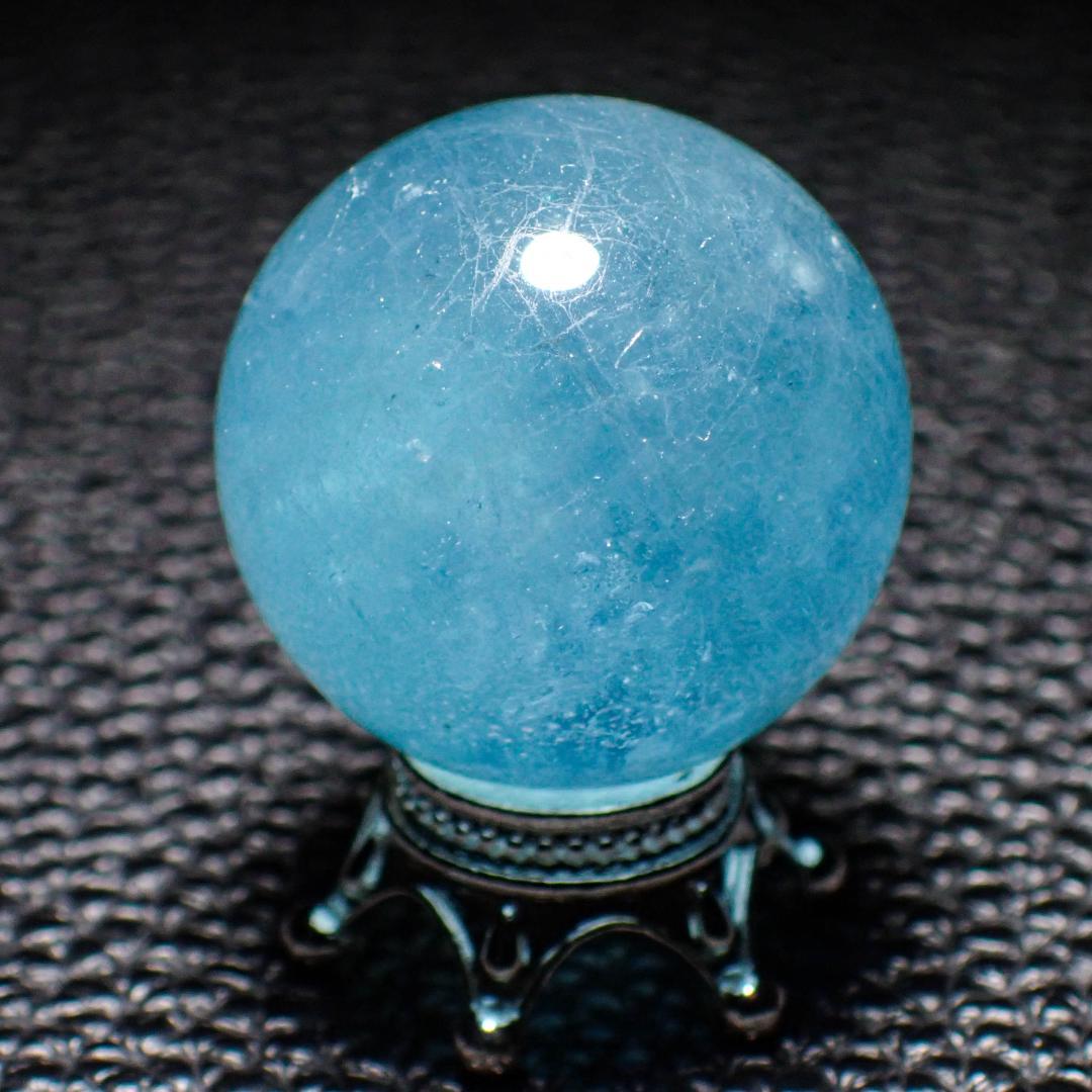 アクアマリン 水晶玉 スフィア 2 原石 結晶 丸玉 パワーストーン 天然石
