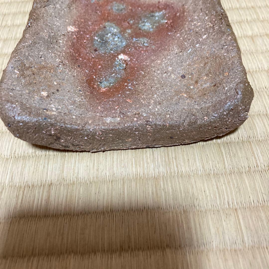 お値下げです。國吉清尚　焼き締め珊瑚紋　板皿　向付