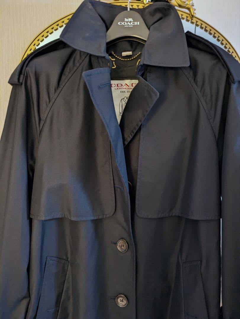 mettya COACHフーデッド トレンチ コート