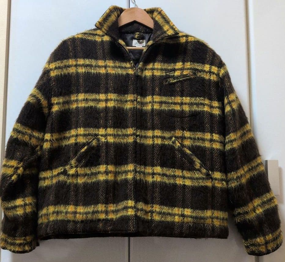 Backers 中綿入り ブラッシュドチェック ワークジャケット シャギー