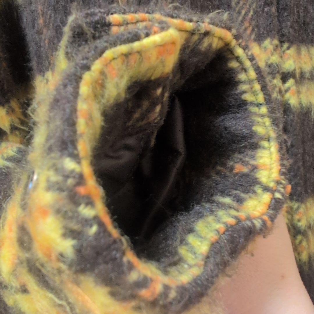 Backers 中綿入り ブラッシュドチェック ワークジャケット シャギー