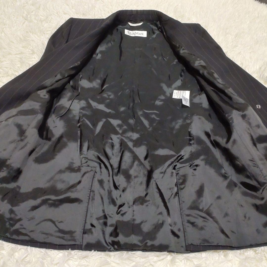 最高級　マックスマーラ　セットアップ　白タグ　スーツ　1B ストライプ　ウール