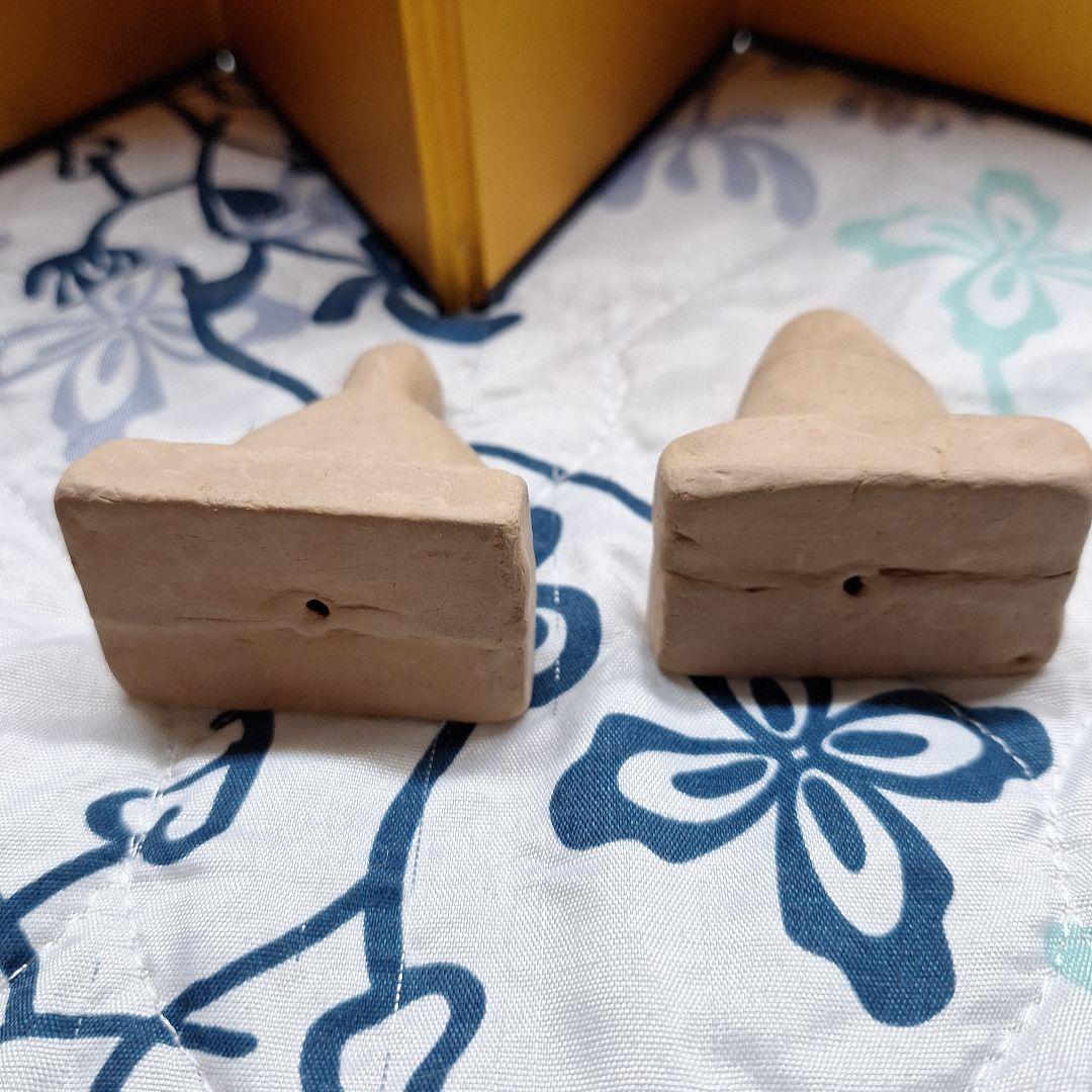 一重孔希　陶製　小型　雛人形