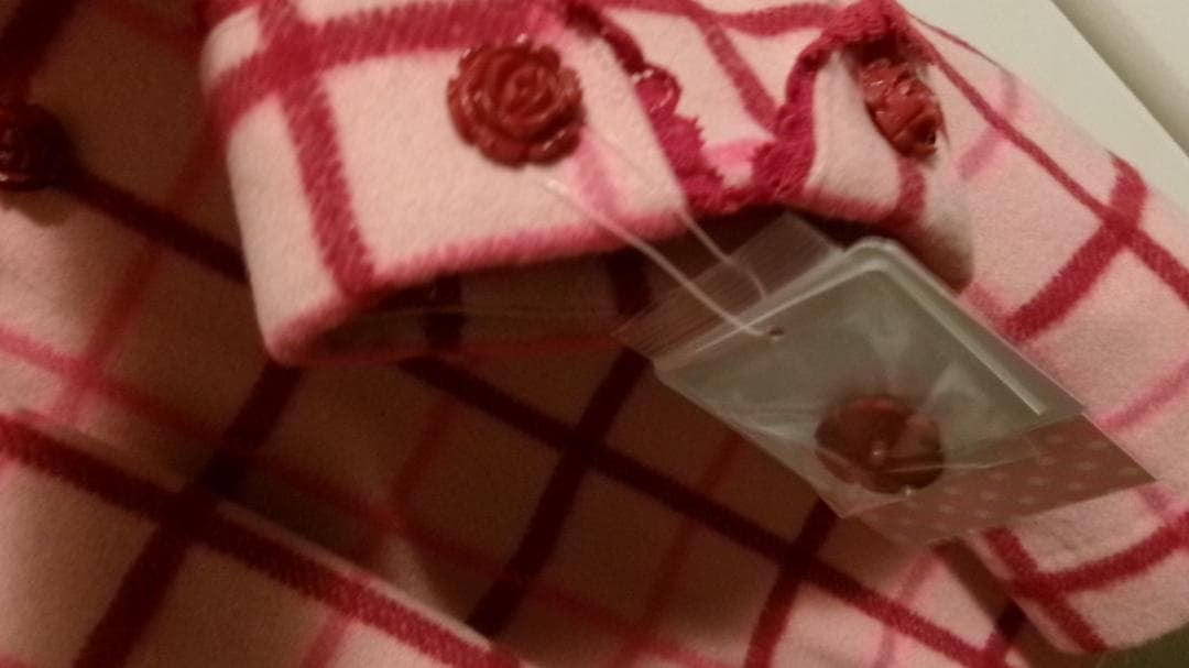 ♥最終♥チェックウールコート♥シャーリーテンプル♥新品♥ファー♥コート♥120