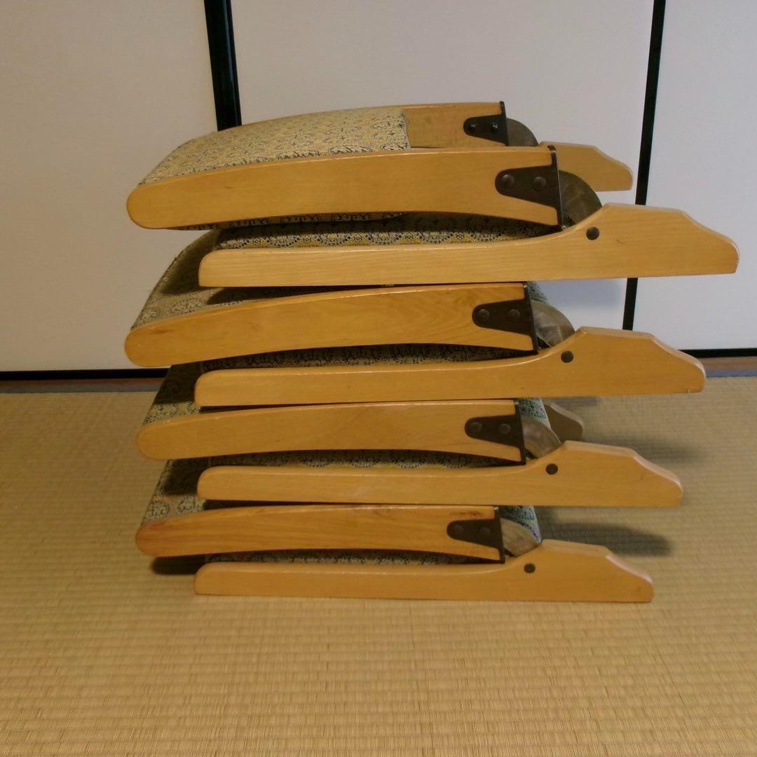 光製作所 hikari 座椅子 折りたたみ 昭和レトロ 4脚セット