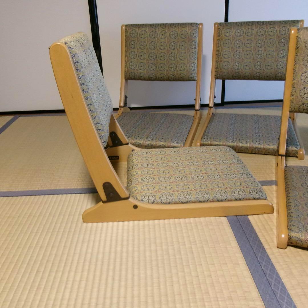 光製作所 hikari 座椅子 折りたたみ 昭和レトロ 4脚セット