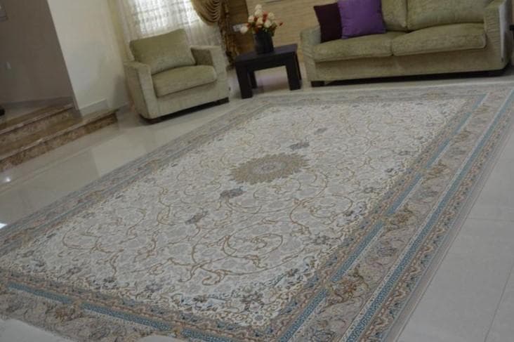 立体柄、144万ノット！本場イラン産 絨毯！150×225cm-202541