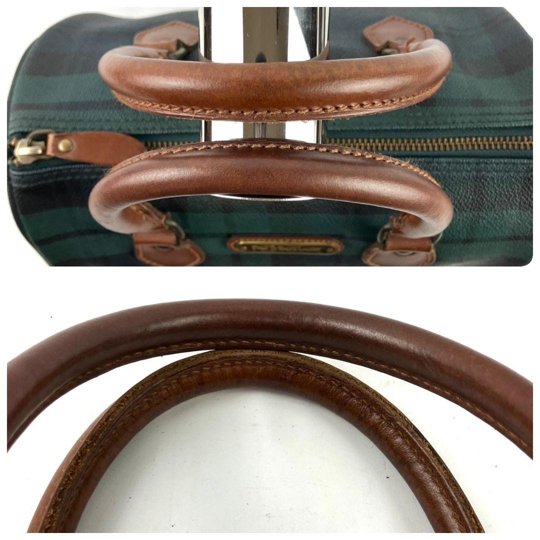 ロータス　ポロラルフローレン　ミニボストンバッグ　ロゴプレート　チェック