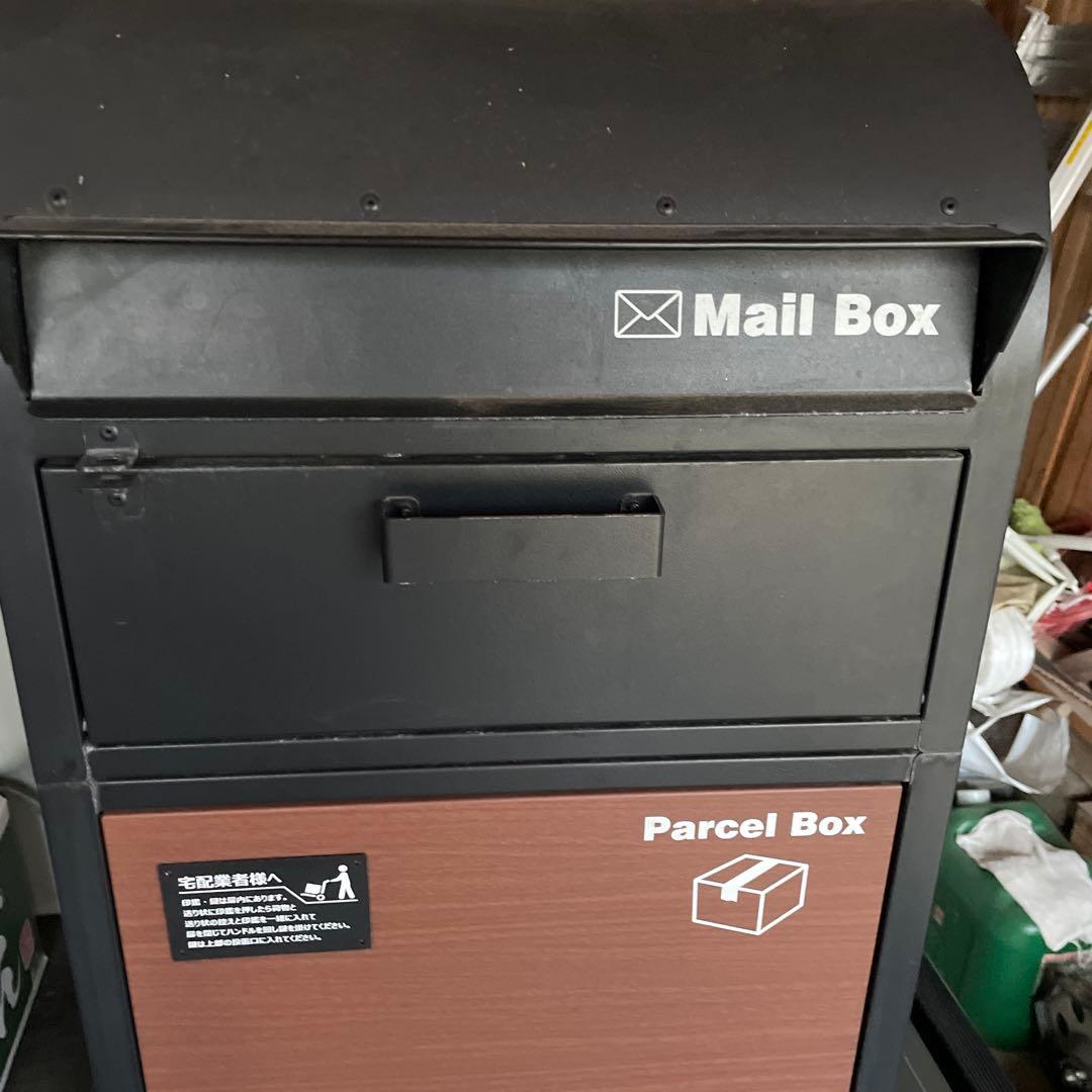 宅配ボックス ポスト付き 一戸建て用 おしゃれ一体型 置き型ポスト 中古品