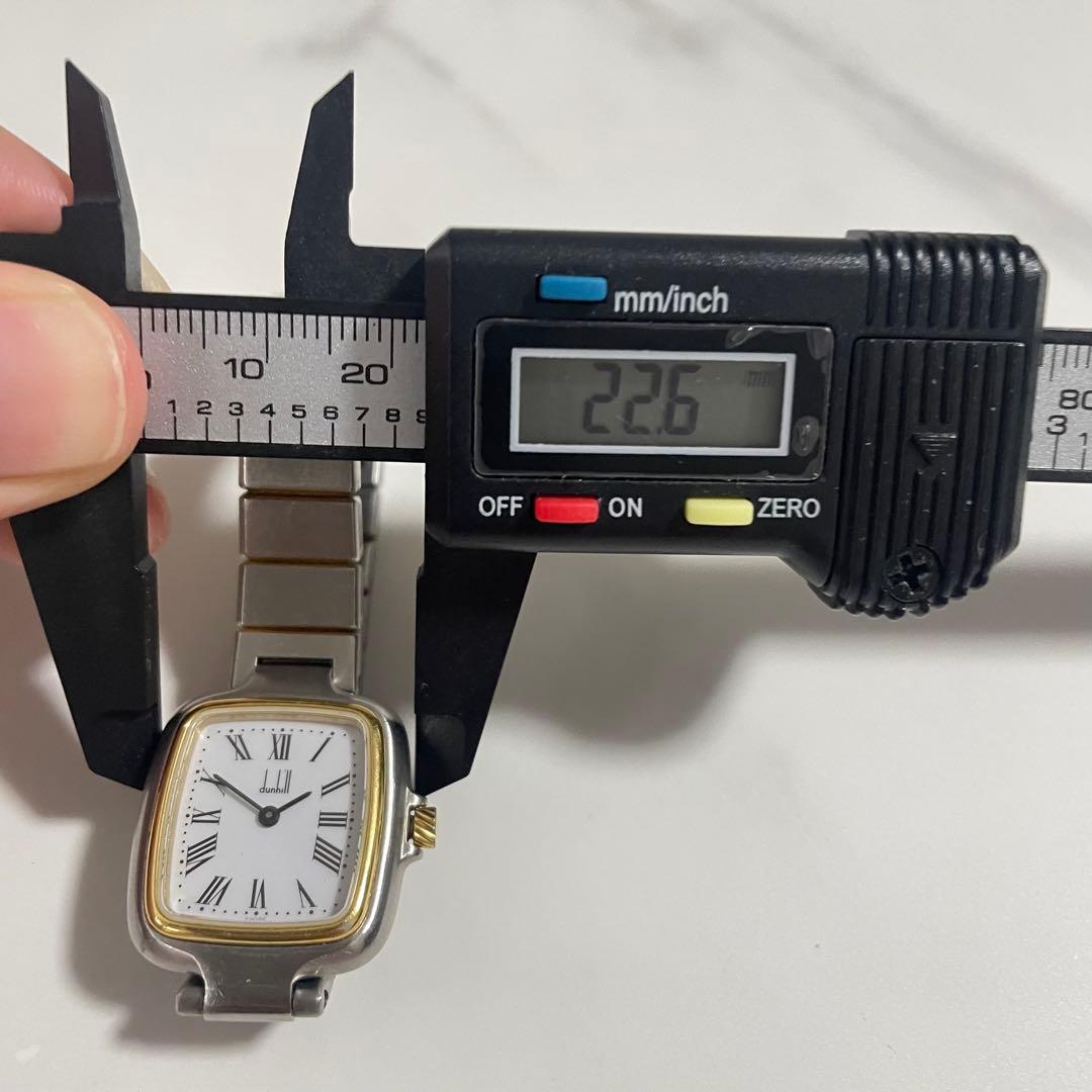 稼動品　ダンヒル　ミレニアム　スクエア　コンビカラー　腕時計　レディース