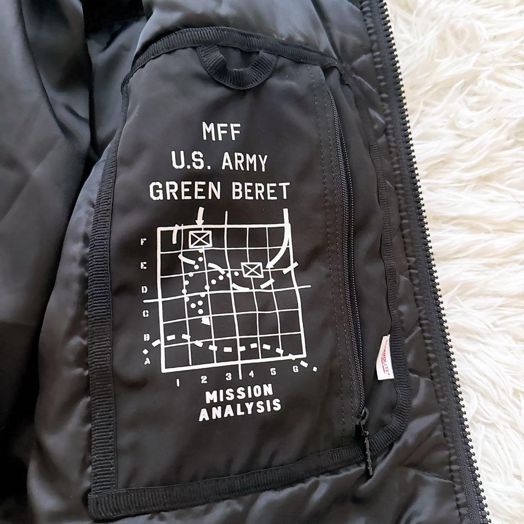 Lサイズ✨AVIREX MA-1 中綿ブルゾン スタンドカラー ジャケット 黒