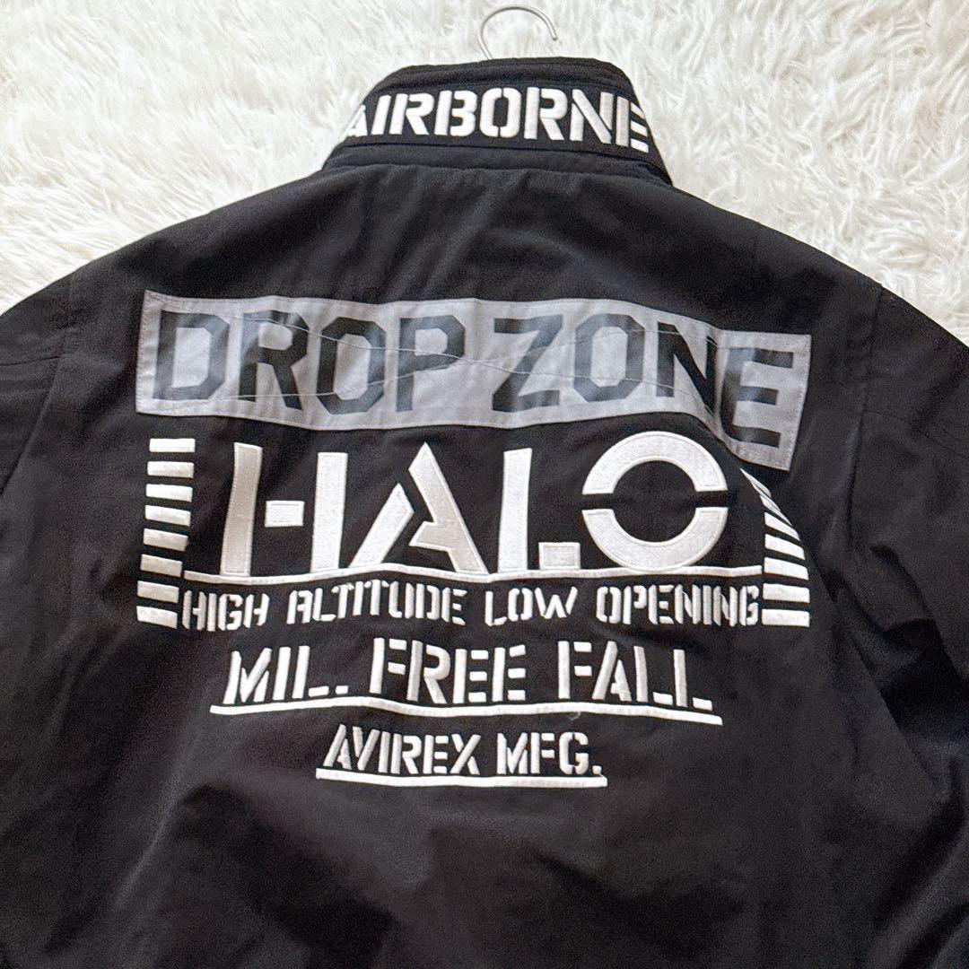 Lサイズ✨AVIREX MA-1 中綿ブルゾン スタンドカラー ジャケット 黒