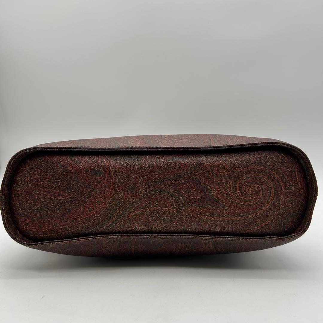 美品　ETRO　エトロ　トートバッグ　pvc　ベッコウ　ロゴ　ペイズリー柄　A4