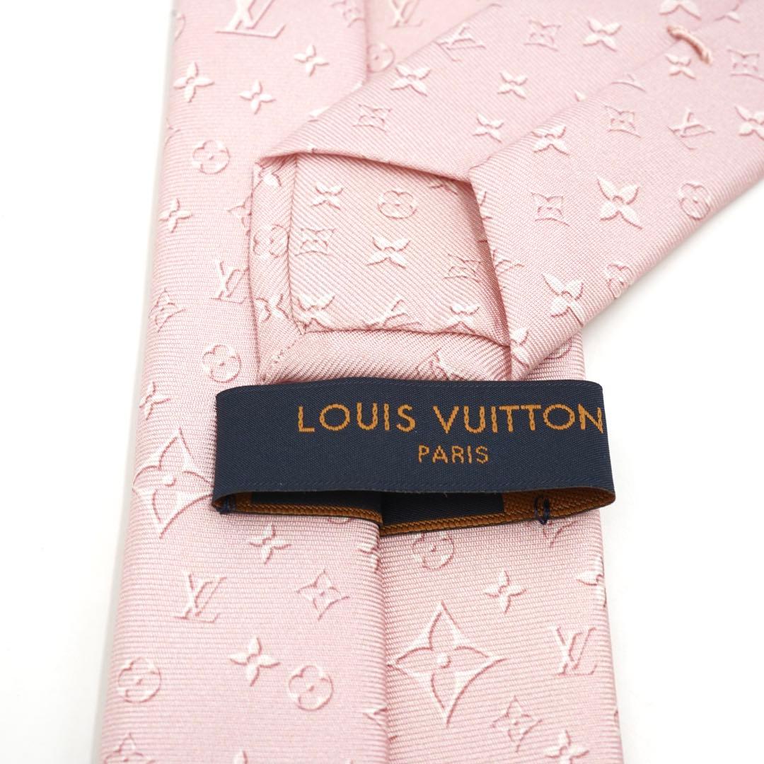 ✨新品未使用✨　LOUIS VUITTON ネクタイ モノグラム　総柄　ピンク