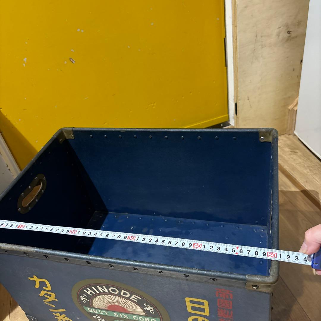 古道具　ボテ箱　日の出印カタン糸　カブ　収納