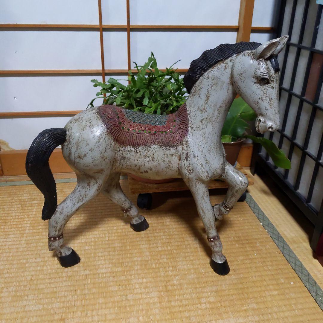 【骨董品】 馬　運気アップ 置物　インテリア　オブジェ　金運アップ