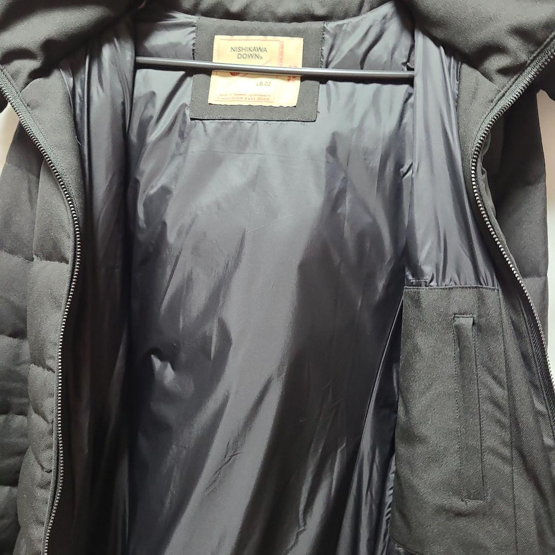ナノ・ユニバース　西川ダウン　サージロングダウン　黒