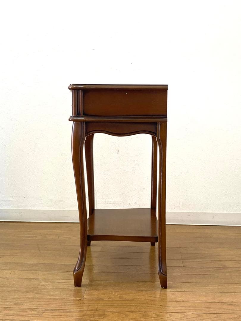 アンティーク調 サイドテーブル 飾り棚 コンソール 花台 猫脚 インテリア