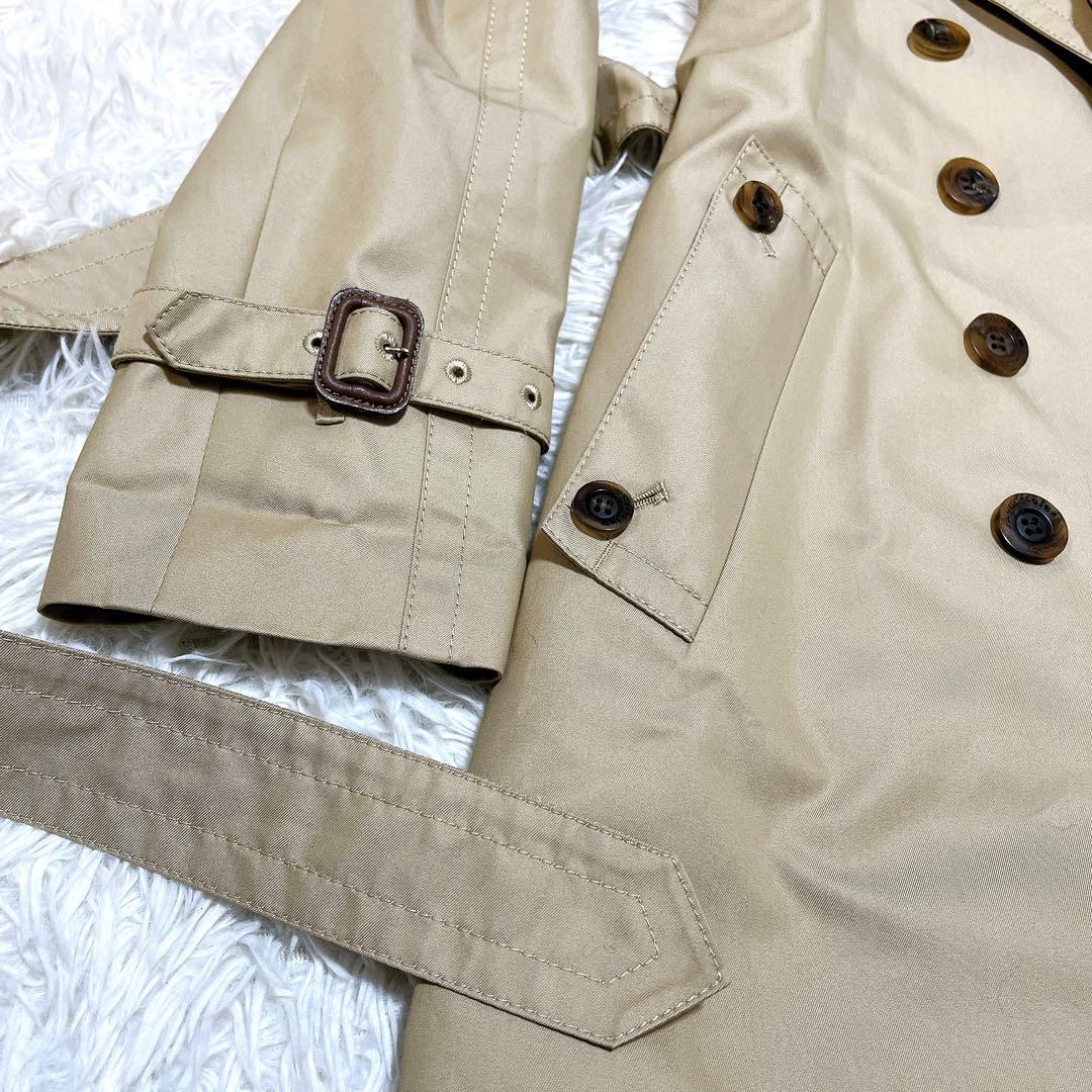 【美品】アクアスキュータム トレンチコート クラブチェック ライナー付 M〜L