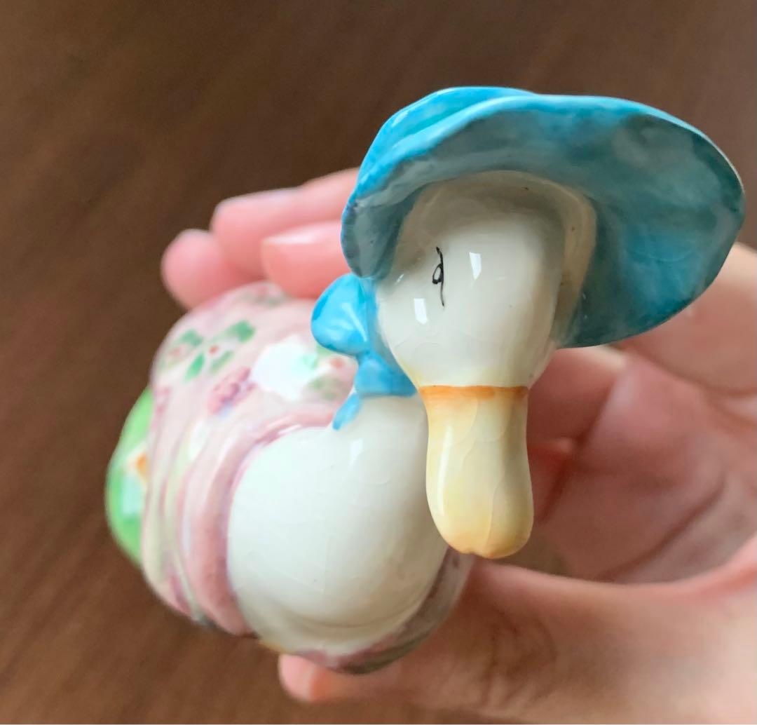 ピーターラビット ジマイマときつねの紳士 フィギュリン BP-2ゴールドオーバル