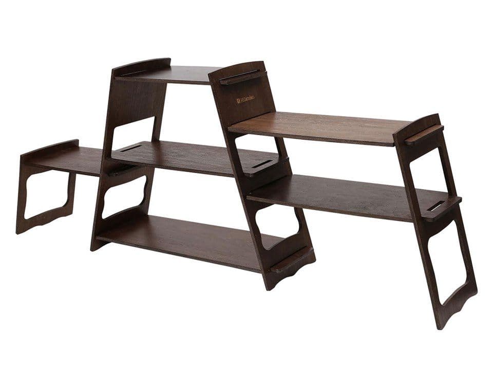 即発送★Hilanderハイランダーウッド3段ラック 木製シェルフ