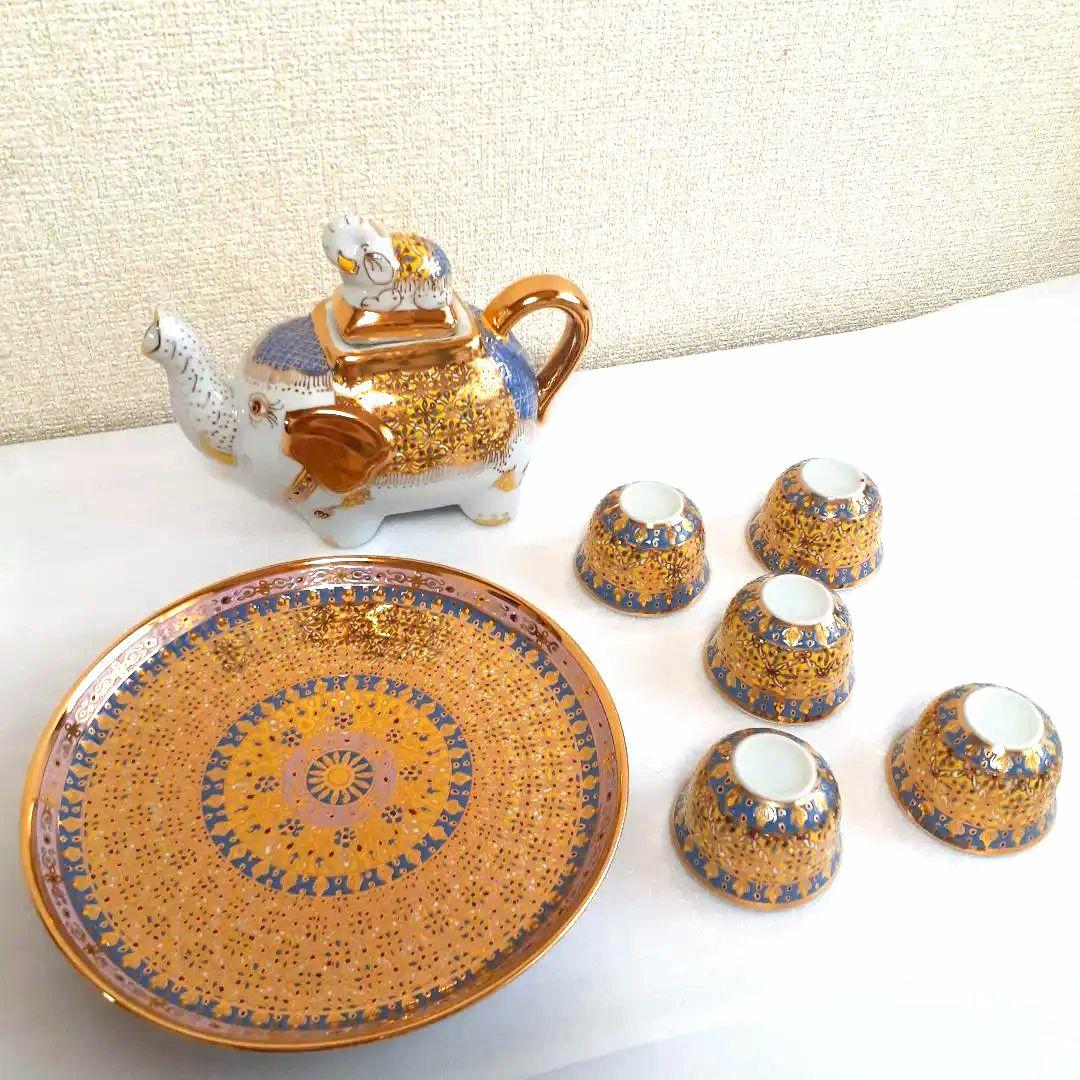 像の茶器　茶器　金