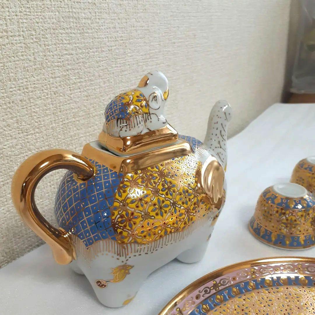 像の茶器　茶器　金