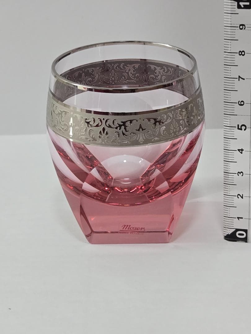 Moser プラチナ　薄赤クリスタルグラス