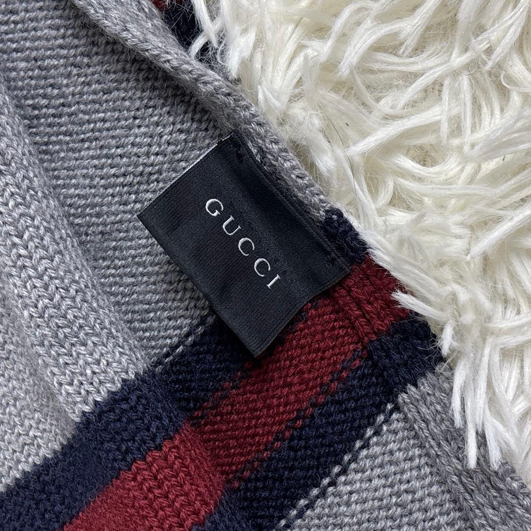 未使用級✨極美品✨GUCCI マフラー シェリーライン 羊毛 100% 希少