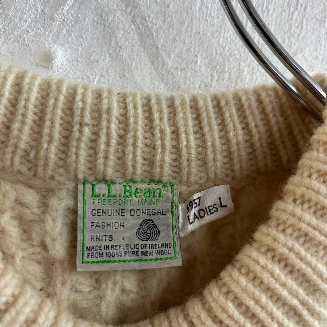 80S アイルランド製 L.L.Bean フィッシャーマンニット エルエルビーン