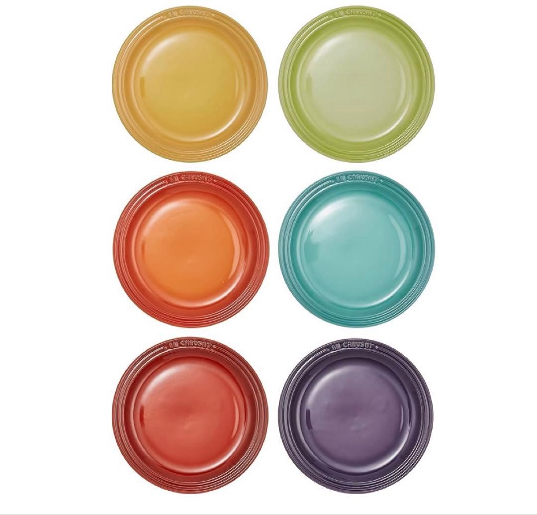 LE CREUSET 6枚セット ル・クルーゼ　レインボープレート