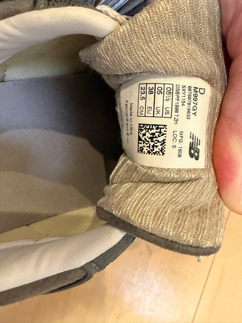 new balance M997GY made inUSAグレー