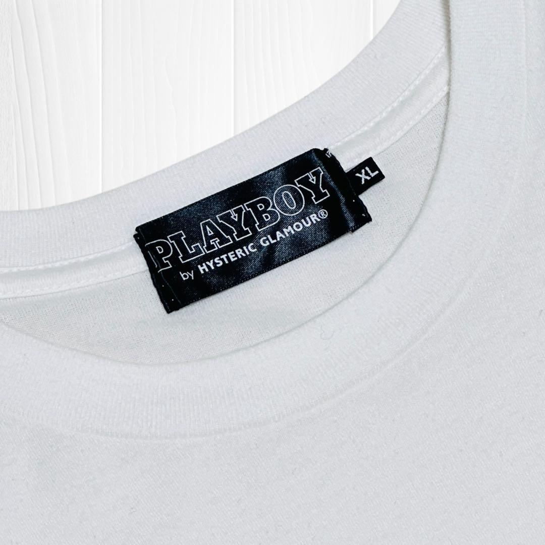 【人気コラボ】HYS×PLAY BOY 半袖プリントTee XL
