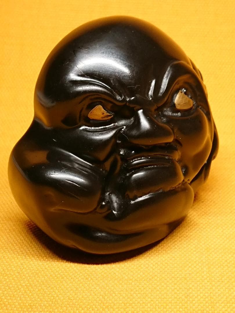だるま　達磨　人形　石彫　オブジェ　置物　インテリア　工芸品　美術品　A2627