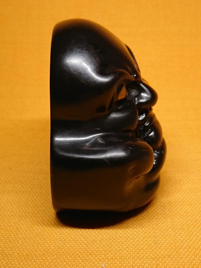 だるま　達磨　人形　石彫　オブジェ　置物　インテリア　工芸品　美術品　A2627