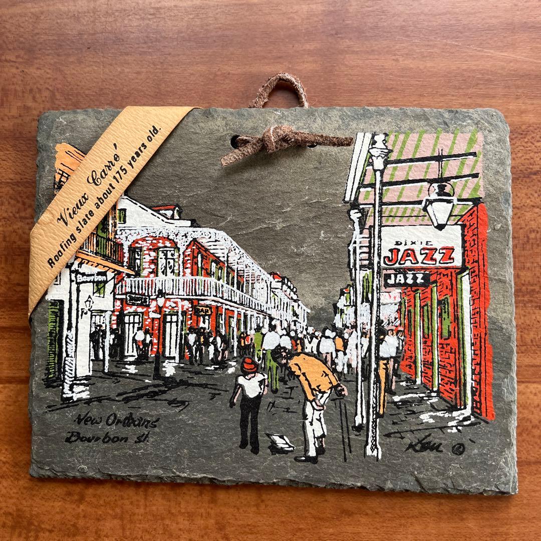 アメリカのニューオリンズで購入　手描きの石版