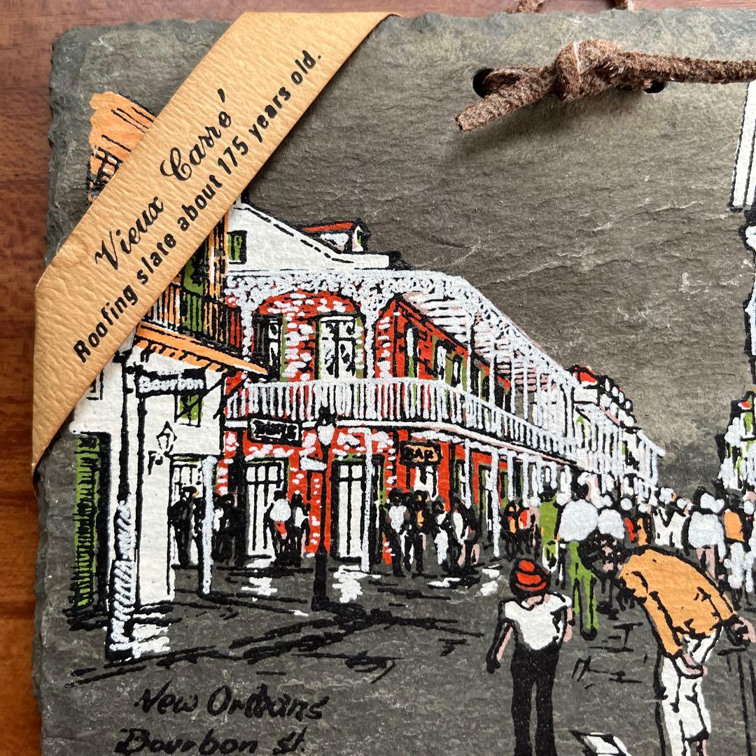 アメリカのニューオリンズで購入　手描きの石版