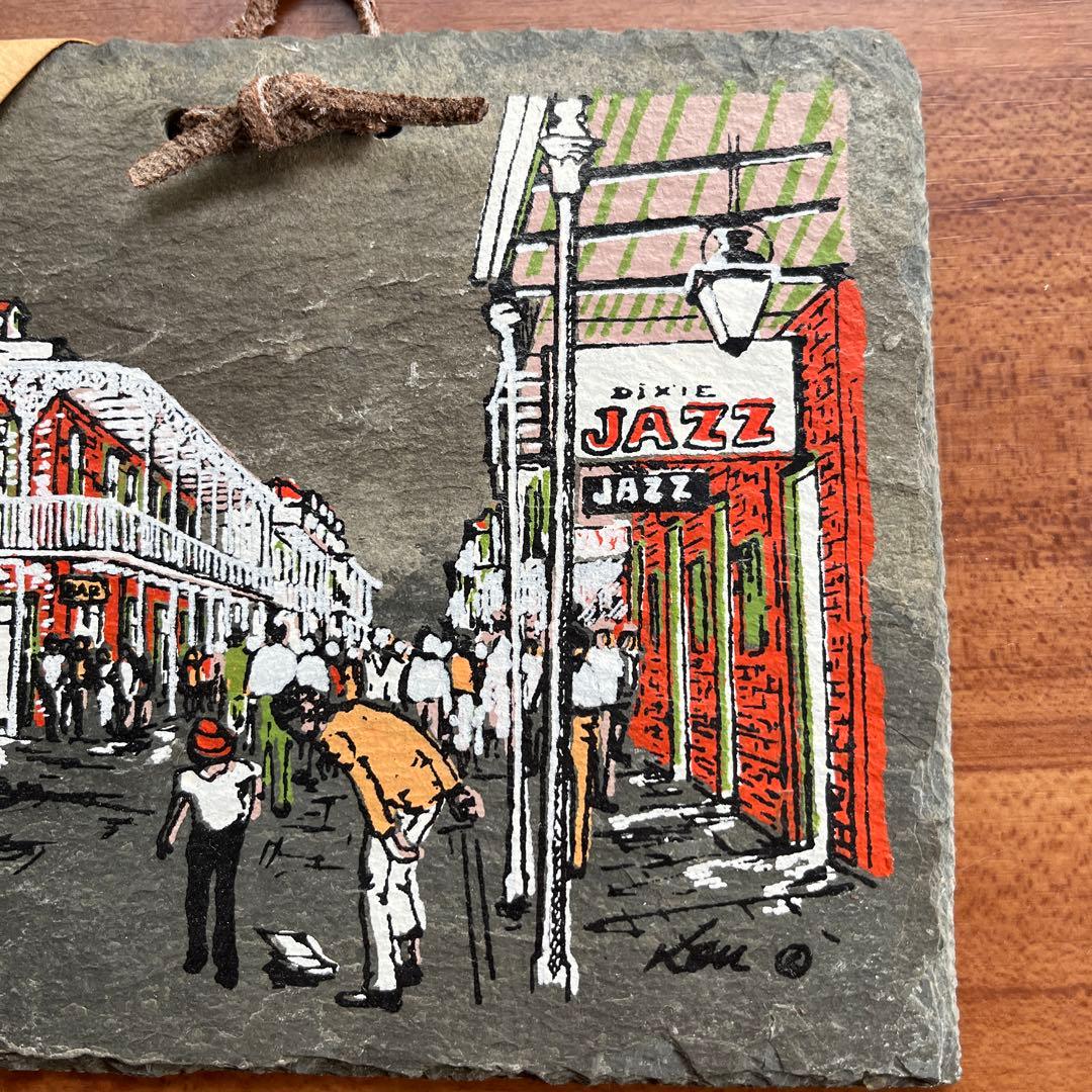 アメリカのニューオリンズで購入　手描きの石版