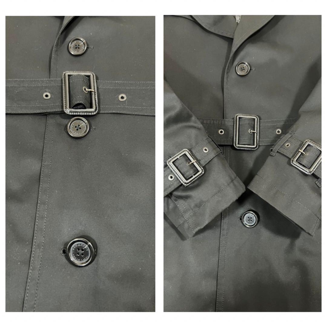 【超美品】バーバリーブラックレーベル ノバチェック トレンチコート ブラック M