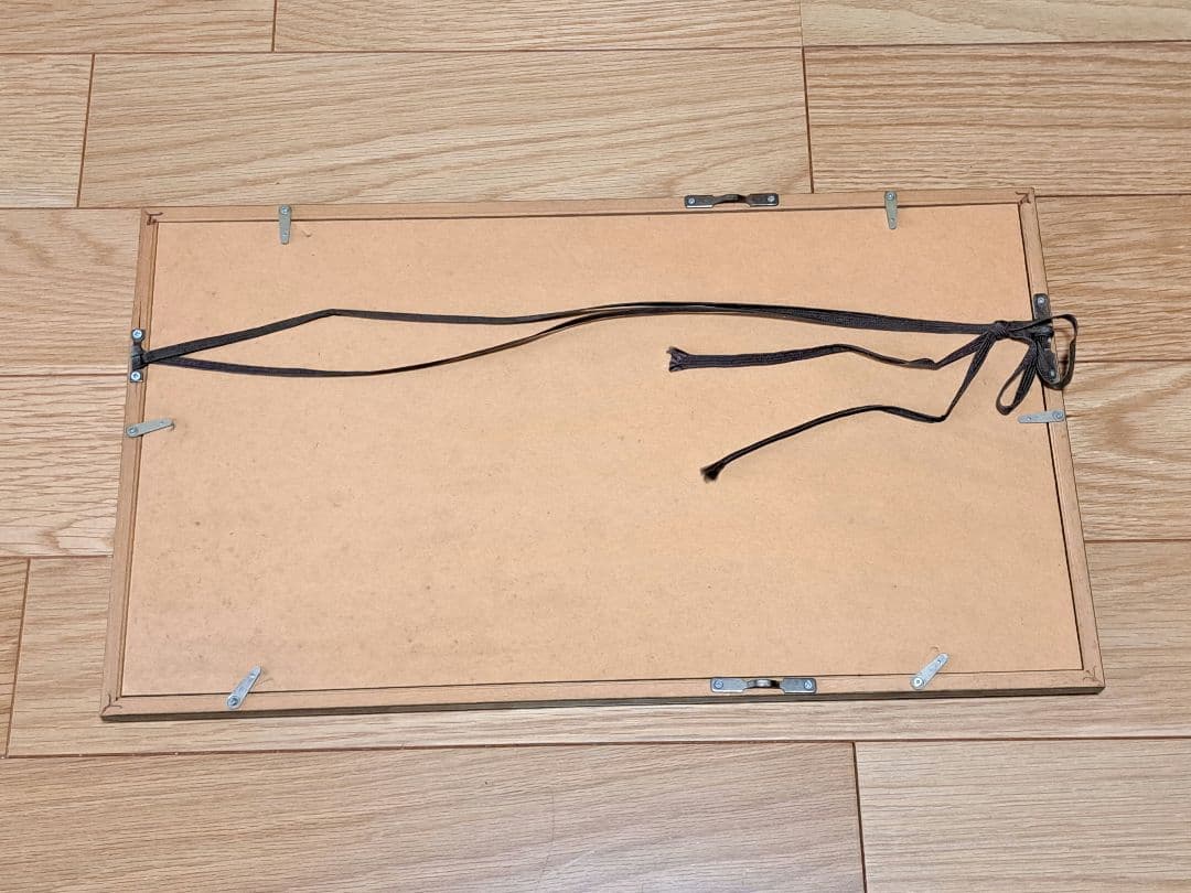 最終再値下げ☆渡辺あきお　猫２匹と花、蝶の絵画 サイン入り