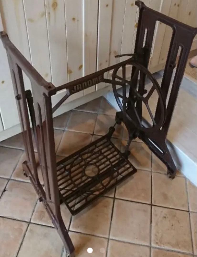 アンティーク　ジャノメ　ミシン足台