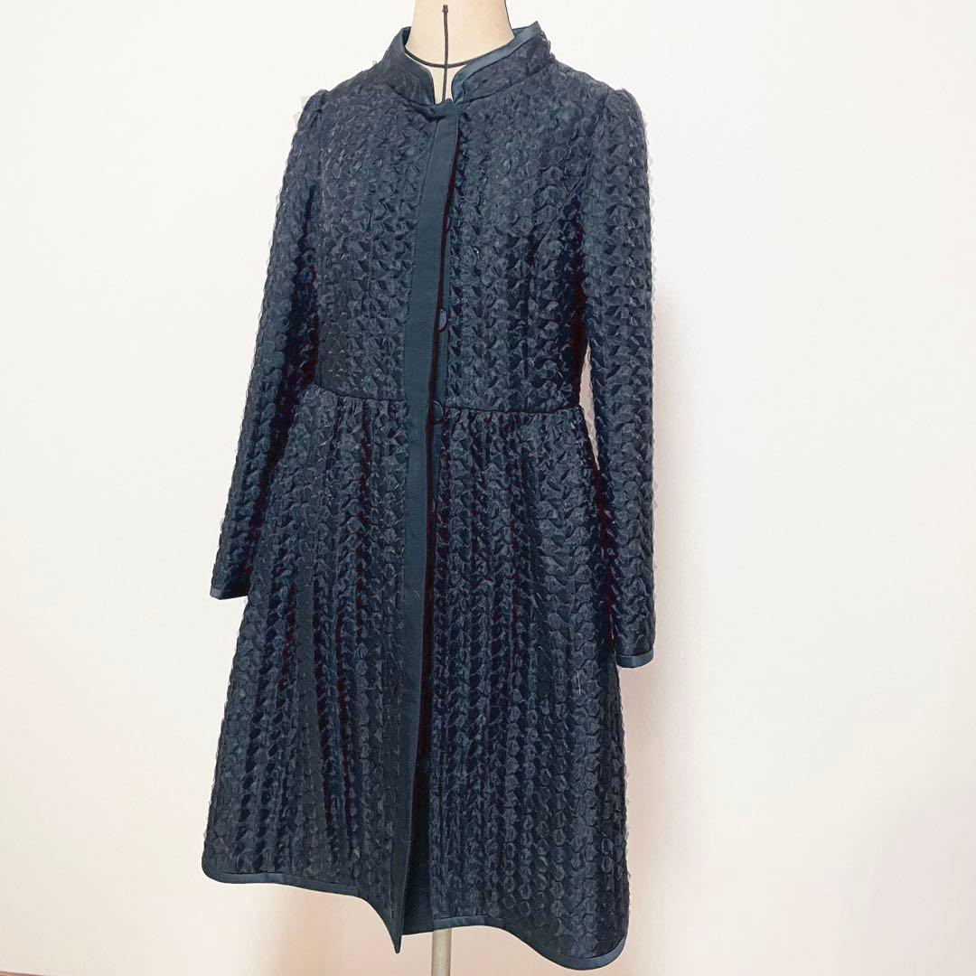 極美品✨COTOO 定価21万ブルーフォックスファー付コート38 イタリア製生地