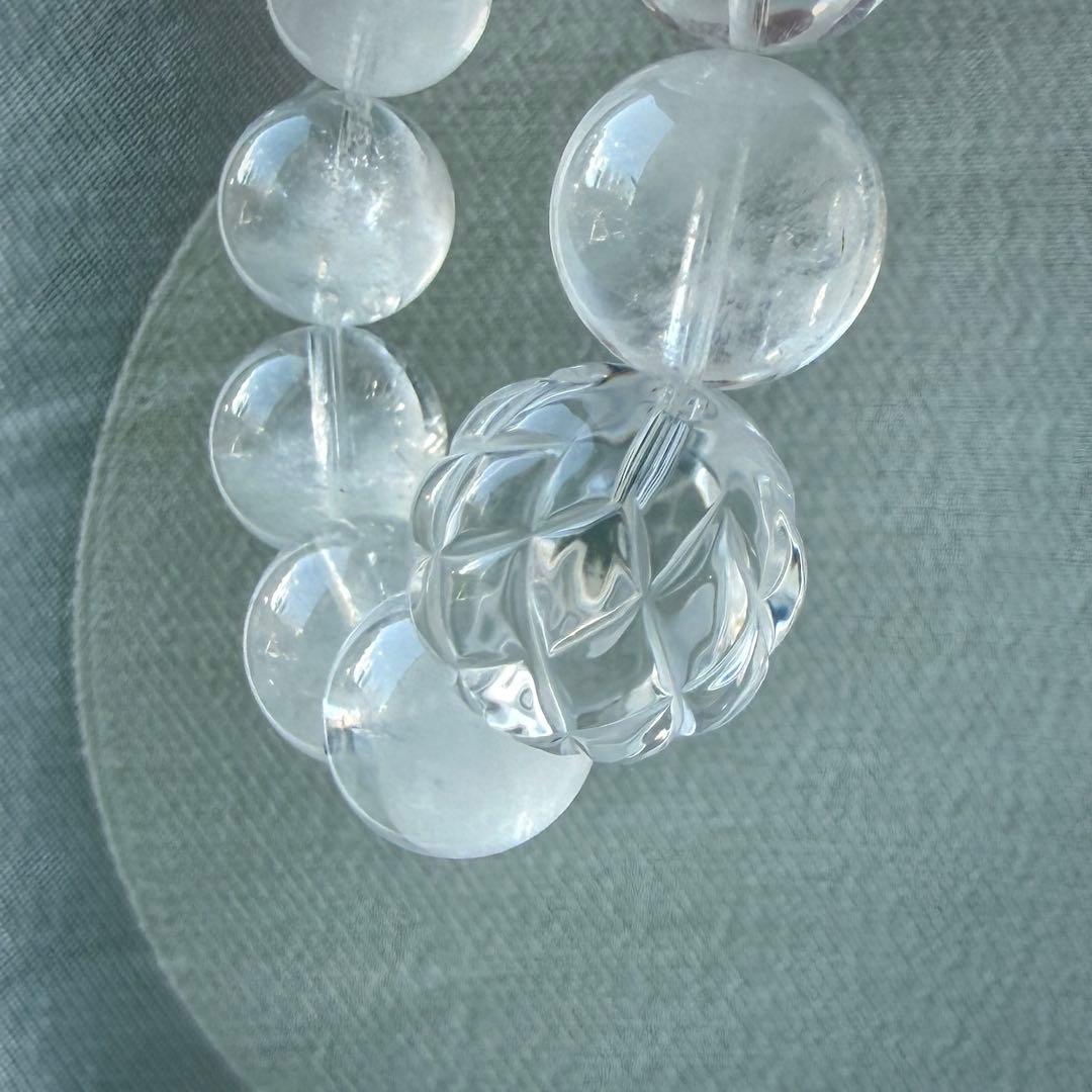 MARUMIさま専用♡水晶ともふもふエンジェルラダーのブレスレット