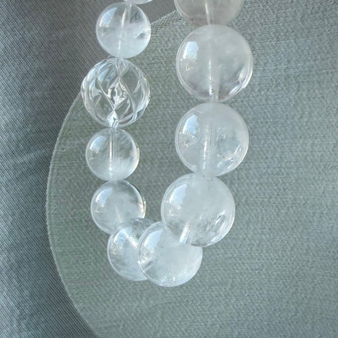 MARUMIさま専用♡水晶ともふもふエンジェルラダーのブレスレット