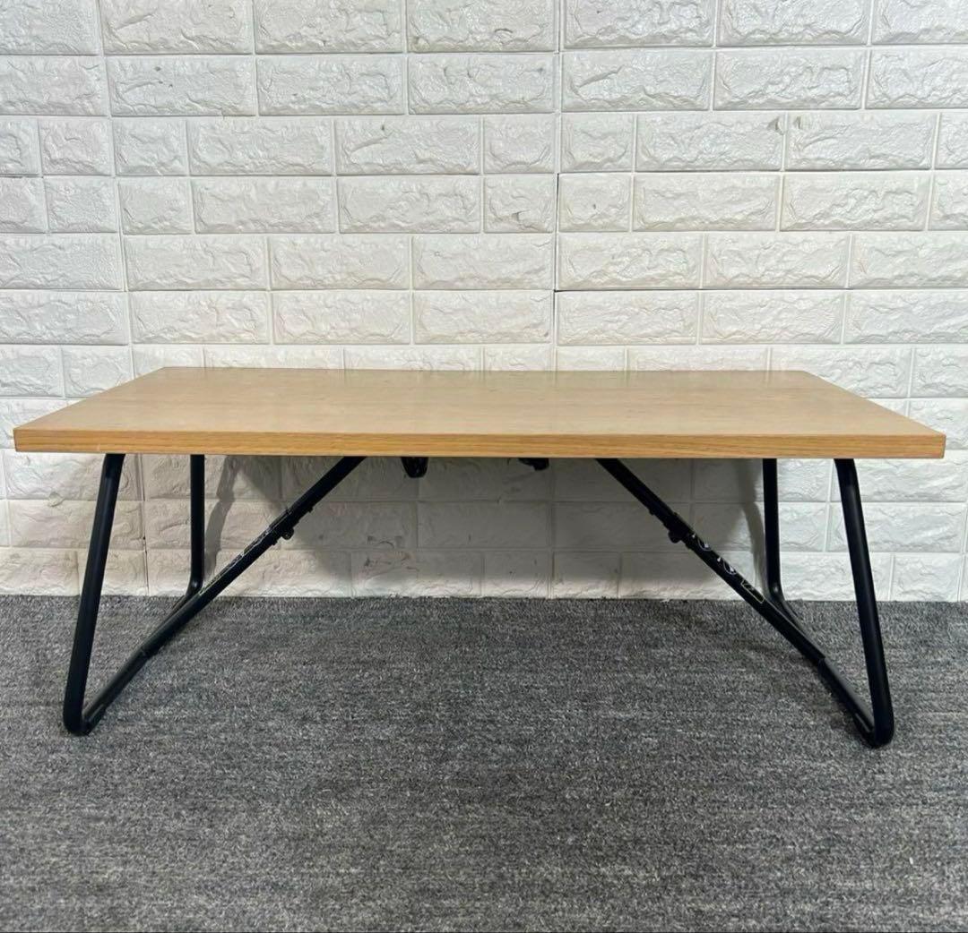 無印良品 折りたたみローテーブル 幅90cm オーク材 テーブル 机 D009