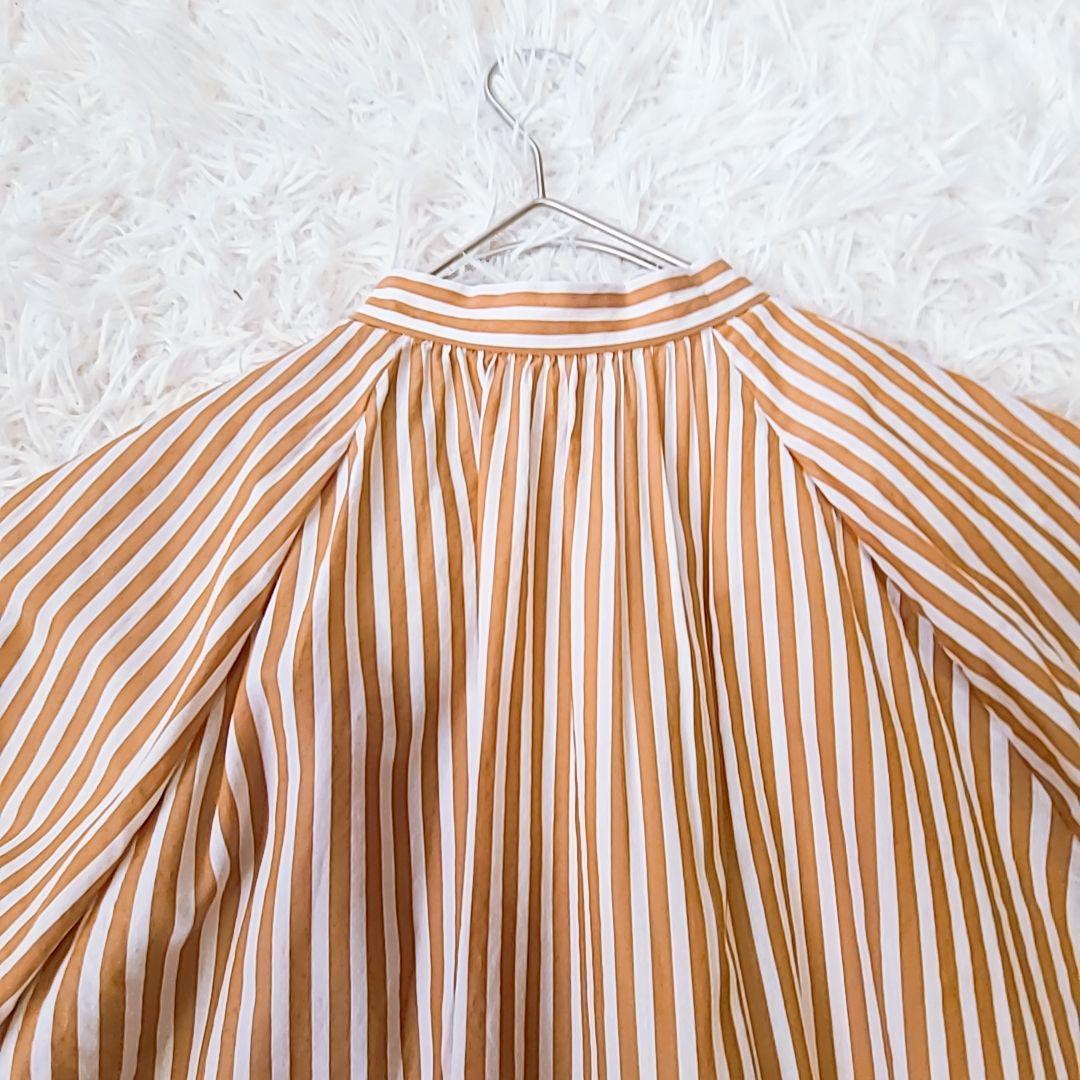 23SS トゥモローランドコレクション　シアーストライプフレアブラウストップス