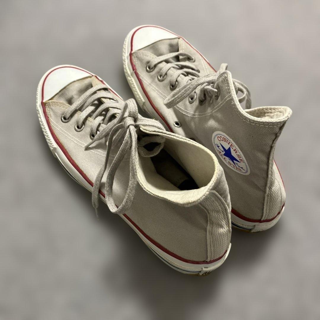 80's USA製 ALL STAR HI グレー コンバース 灰色　銀色