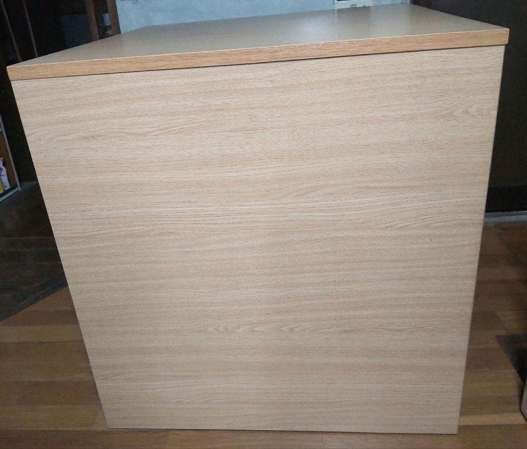 【中古】木製チェスト 4段　上部2段は前後に引き出し　押入れ有効活用