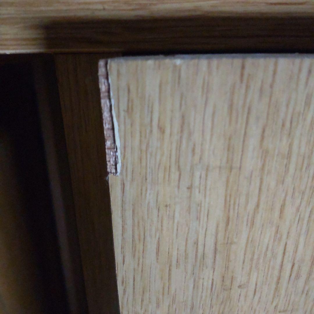 【中古】木製チェスト 4段　上部2段は前後に引き出し　押入れ有効活用